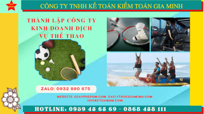 Thủ tục thành lập công ty kinh doanh dịch vụ thể thao tại Thành Phố Cần Thơ