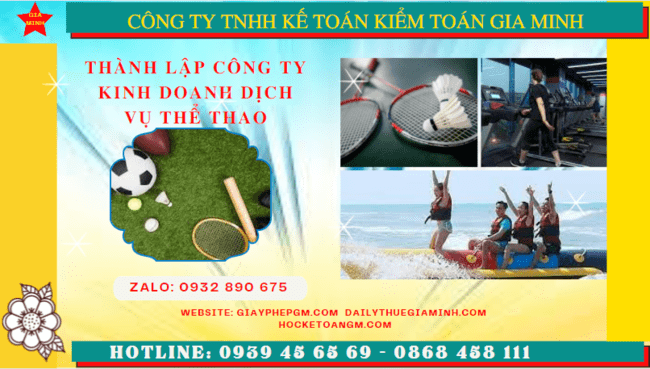 Thành lập công ty kinh doanh dịch vụ thể thao tại thành phố hải phòng 4 Thủ tục thành lập công ty kinh doanh dịch vụ thể thao tại Thành Phố Hải Phòng