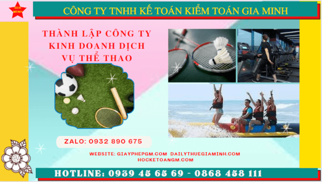 Thủ tục thành lập công ty kinh doanh dịch vụ thể thao tại Thành Phố Hồ Chí Minh