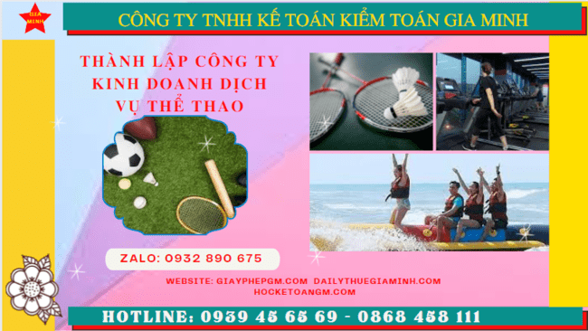Thủ tục thành lập công ty kinh doanh dịch vụ thể thao tại Thành Phố Hưng Yên