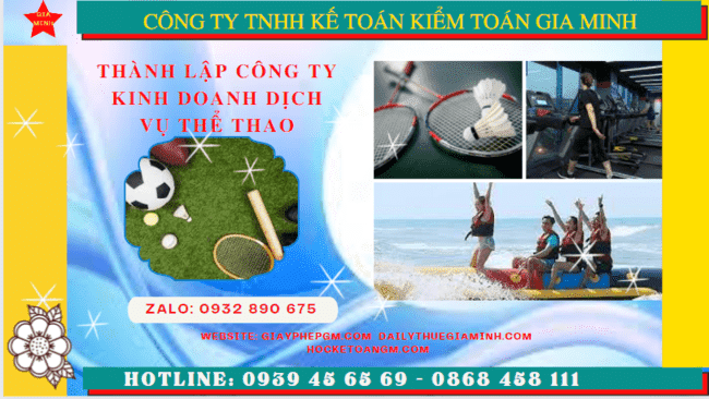Thủ tục thành lập công ty kinh doanh dịch vụ thể thao tại Thành phố Châu Đốc