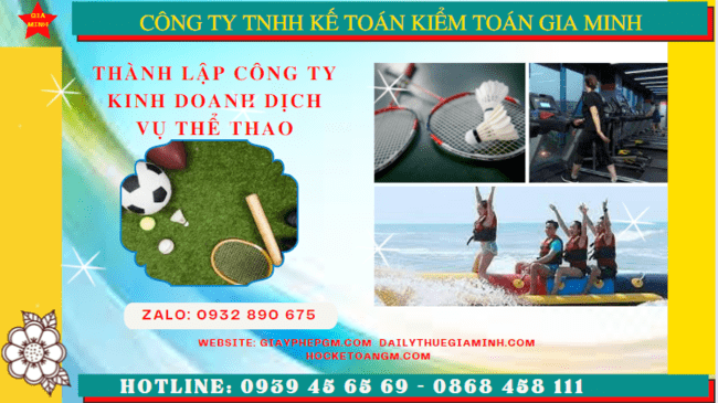 Thủ tục thành lập công ty kinh doanh dịch vụ thể thao tại TP Hải Phòng 