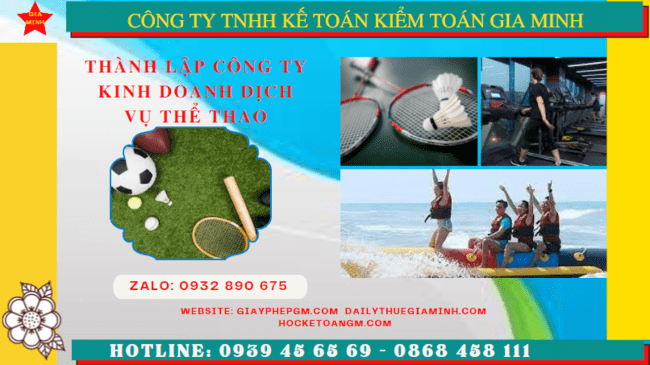 Thủ tục thành lập công ty kinh doanh dịch vụ thể thao tại TP Hồ Chí Minh