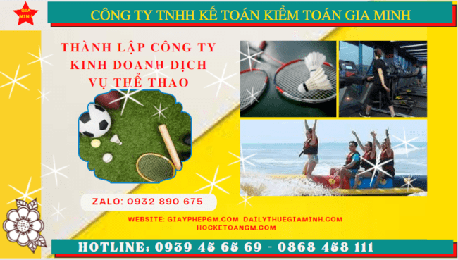 Thủ tục thành lập công ty kinh doanh dịch vụ thể thao tại Trà Vinh