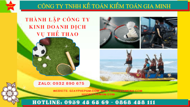 Thủ tục thành lập công ty kinh doanh dịch vụ thể thao tại Yên Bái