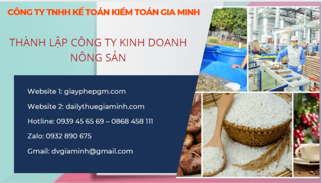 Thủ tục thành lập công ty kinh doanh nông sản Bình Dương