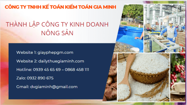 Thủ tục thành lập công ty kinh doanh nông sản Bình Thuận