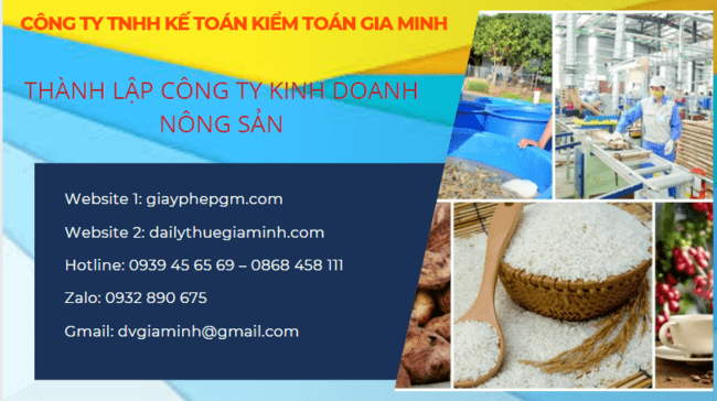 Thủ tục thành lập công ty kinh doanh nông sản Đắk Lắk