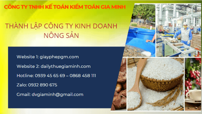 Thủ tục thành lập công ty kinh doanh nông sản Gia Lai