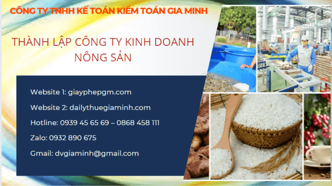 Thành lập công ty kinh doanh nông sản tại Hà Tĩnh 4 Thủ tục thành lập công ty kinh doanh nông sản Hà Tĩnh
