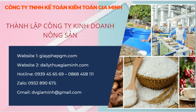 Thủ tục thành lập công ty kinh doanh nông sản Kiên Giang