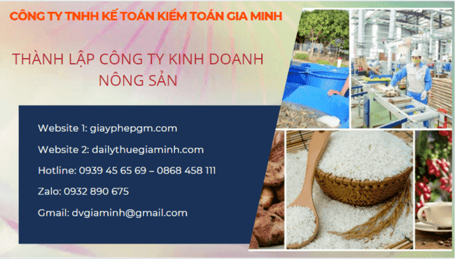 Thủ tục thành lập công ty kinh doanh nông sản Lâm Đồng