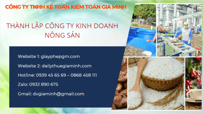 Thủ tục thành lập công ty kinh doanh nông sản Lào Cai