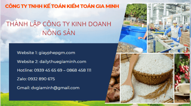 THÀNH LẬP CÔNG TY KINH DOANH NÔNG SẢN TẠI LONG AN 5 Thủ tục thành lập công ty kinh doanh nông sản Long An