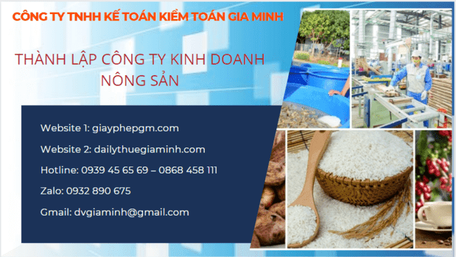 Thủ tục thành lập công ty kinh doanh nông sản Quảng Ngãi