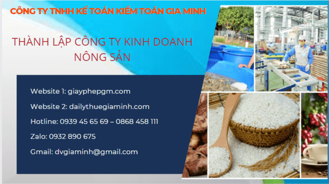 THÀNH LẬP CÔNG TY KINH DOANH NÔNG SẢN TẠI SƠN LA 8 Thủ tục thành lập công ty kinh doanh nông sản Sơn La