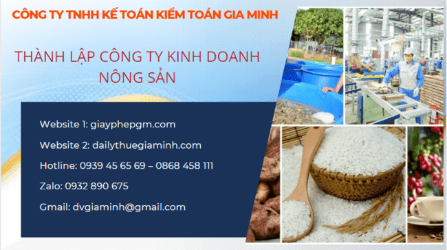 Thành lập công ty kinh doanh nông sản tại Thái Bình – Trọn gói, nhanh chóng, uy tín 4 Thủ tục thành lập công ty kinh doanh nông sản Thái Bình