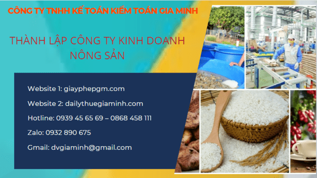 Thủ tục thành lập công ty kinh doanh nông sản tại Thành Phố Cần Thơ