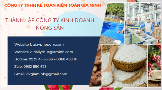 Thủ tục thành lập công ty kinh doanh nông sản Thành Phố Hưng Yên