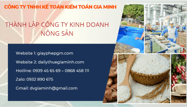 Thủ tục thành lập công ty kinh doanh nông sản tại Quận Ninh Kiều