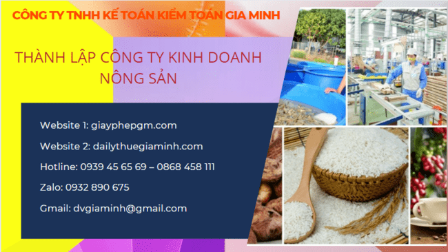 Thành lập công ty kinh doanh nông sản tại thành phố châu đốc 8 Thủ tục thành lập công ty kinh doanh nông sản tại Thành phố Châu Đốc
