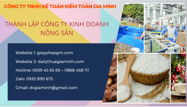 Thủ tục thành lập công ty kinh doanh nông sản tại TP Hồ Chí Minh