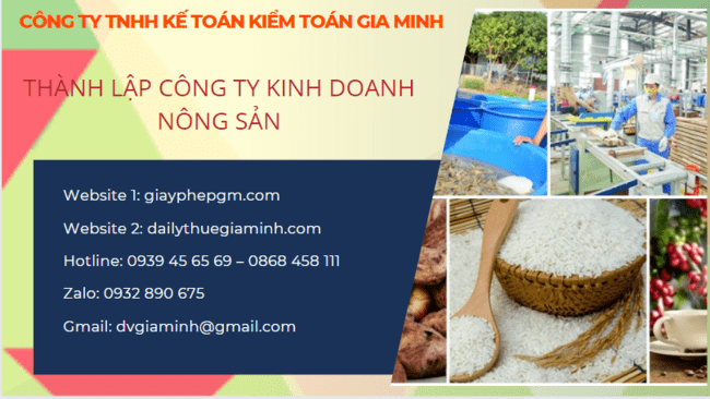 THÀNH LẬP CÔNG TY KINH DOANH NÔNG SẢN TẠI YÊN BÁI 4 Thủ tục thành lập công ty kinh doanh nông sản Yên Bái