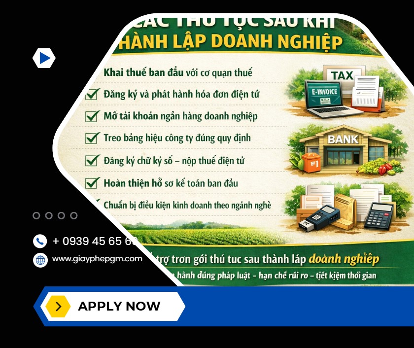 Hồ sơ đăng ký công ty kinh doanh nông sản tại Thừa Thiên Huế