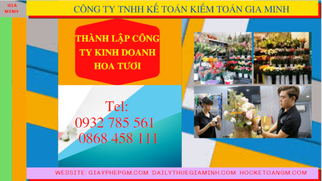 Quy trình thành lập công ty kinh doanh hoa tươi tại Quận 1 - TPHCM
