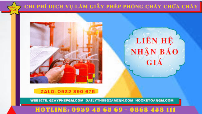 DỊCH VỤ LÀM GIẤY PHÉP PHÒNG CHÁY CHỮA CHÁY TẠI HÀ NỘI 5 Chi phí làm giấy phép phòng cháy chữa cháy tại Hà Nội