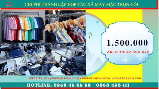 Chi phí thành lập hợp tác xã trọn gói tại Hải Phòng