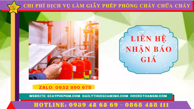 DỊCH VỤ LÀM GIẤY PHÉP PHÒNG CHÁY CHỮA CHÁY TẠI CẦN THƠ 5 Chi phí làm giấy phép phòng cháy chữa cháy tại Cần Thơ