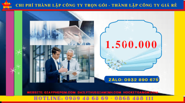 Thành lập công ty trọn gói - thành lập công ty giá rẻ tại hà nội 5 Bảng giá thành lập công ty uy tín trọn gói tại Hà Nội