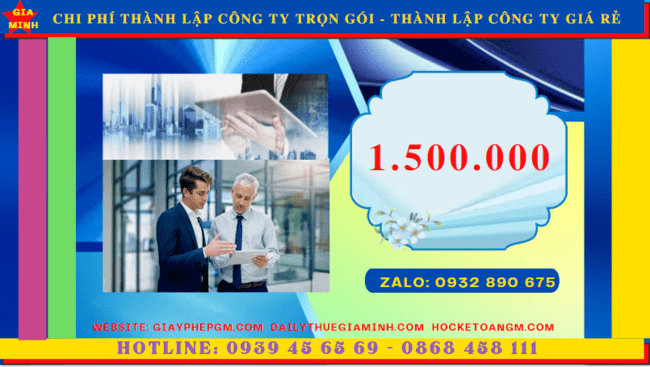 Bảng giá thành lập công ty uy tín trọn gói tại Quận 7 - TPHCM