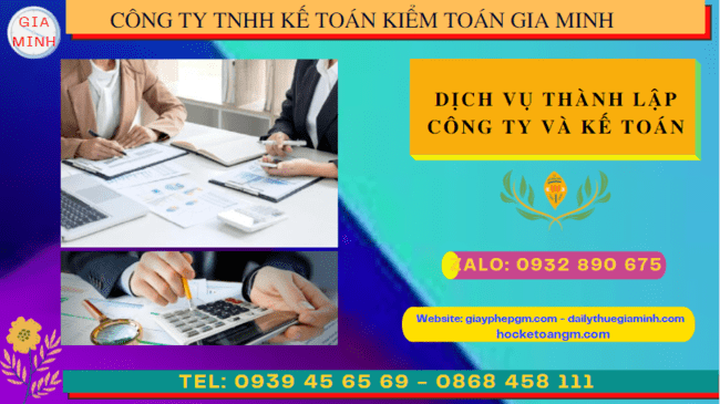 Cung cấp dịch vụ thành lập công ty và kế toán tại Hà Nội