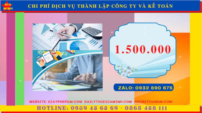 Bảng giá dịch vụ kế toán thành lập công ty tại Hải Phòng