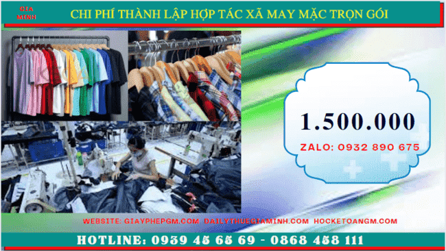 Chi phí thành lập hợp tác xã trọn gói tại Thành Phố Thủ Đức - TPHCM