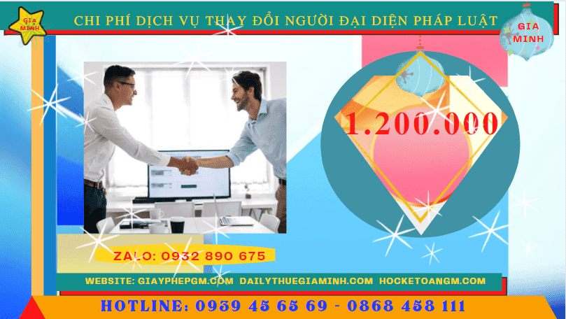 Thay đổi người đại diện pháp luật giám đốc công ty giá rẻ tại TPHCM 