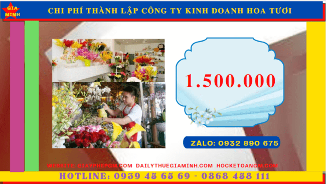 Chi phí thủ tục thành lập công ty kinh doanh hoa tươi tại Hải Phòng