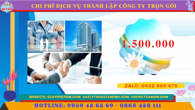 DỊCH VỤ THÀNH LẬP CÔNG TY TẠI QUẬN THANH XUÂN - HÀ NỘI TRỌN GÓI 5 Phí dịch vụ thành lập công ty trọn gói tại Quận Thanh Xuân - Hà Nội