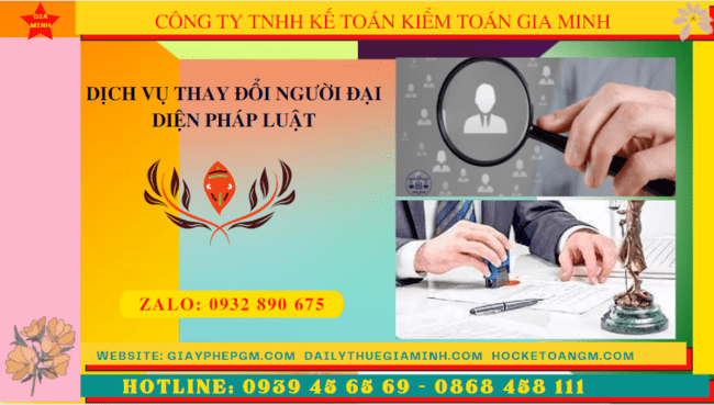Thủ tục thay đổi người đại diện pháp luật công ty tại TPHCM