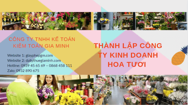 Hồ sơ thành lập công ty hoa tươi tại Thành phố Châu Đốc