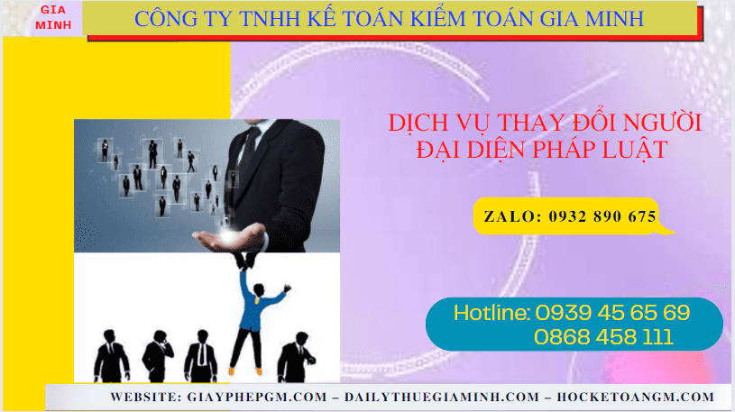 Dịch vụ thay đổi người đại diện pháp luật trọn gói tại TPHCM 
