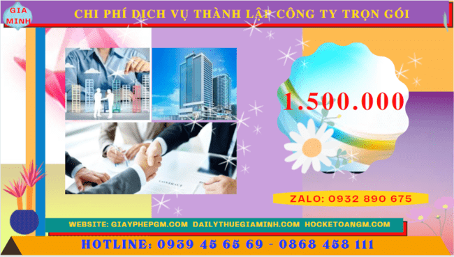 Phí dịch vụ thành lập công ty trọn gói tại Thành Phố Thủ Đức - TPHCM