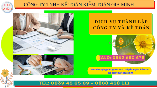 Cung cấp dịch vụ thành lập công ty và kế toán tại Cần Thơ