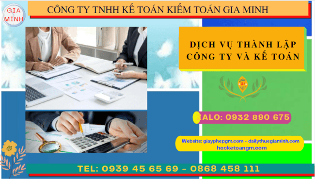 Cung cấp dịch vụ thành lập công ty và kế toán tại Thành phố Châu Đốc