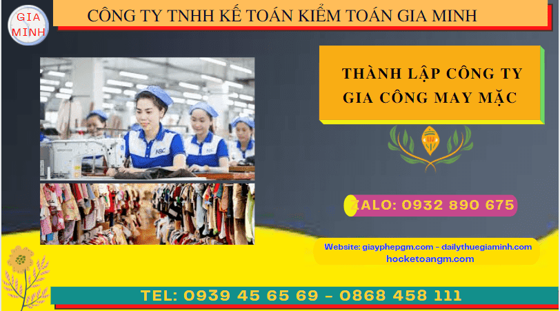 Thủ tục điều kiện thành lập công ty gia công may mặc tại Quận Ba Đình - Hà Nội