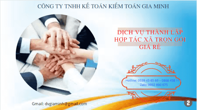 Dịch vụ làm thủ tục thành lập hợp tác xã trọn gói giá rẻ tại Quận 7 - TPHCM