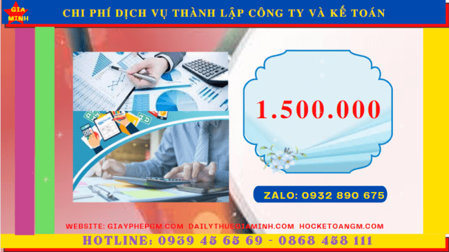 Bảng giá dịch vụ kế toán thành lập công ty tại Thành phố Châu Đốc
