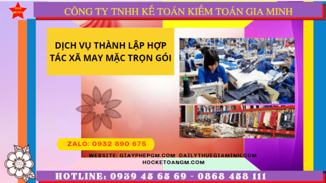 Quy trình thành lập hợp tác xã may mặc tại TPHCM 